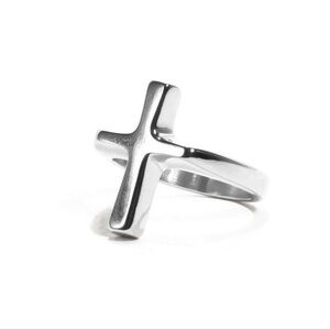 Hard Jewelry Cross Ring, Size 8